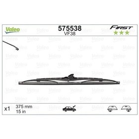 Resim Valeo575538 - Cam Silgi Süpürgesi Fırst Unıversal 380mm 15 İnc 