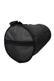 Resim barberri Silindir Siyah Spor Çantası El Ve Omuz Askılı Mini Boy 38x20 Cm 