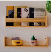 Resim UmutHomeDesing Umutpark Ahşap Ikili Duvar Raf 