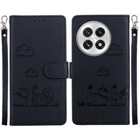 Resim Oneplus 13 5g İçin Katlanabilir Kılıf Kedi Rfıd Deri Cüzdan Kartlık Tutucu Ayaklık 