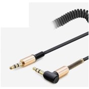 Resim 3,5 Mm Aux Kablo 1Mt Yaylı L Tip Spıral Kablo 
