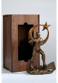 Resim Seyit Onbaşı Ay Yıldız Mermerit Heykel 