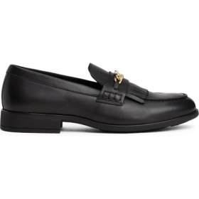 Resim Tommy Hilfiger Deri Siyah Kadın Loafer FW0FW08971BDS 