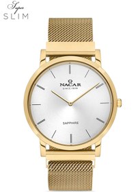Resim Nacar SAFİR CAM ALTIN ERKEK KOL SAATİ NC34-290310-DSM 