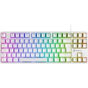 Resim Gamebooster G23W Enigma Tkl Rainbow Aydınlatmalı Red Switch Mekanik Beyaz Oyun Klavyesi 