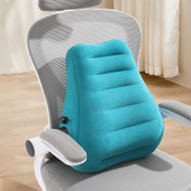 Resim Teal Şişme Bel Destek Yastığı - Uzun Mesafeli Uçuşlar, Yüksek Hızlı Trenler ve Ofis Kullanımı için Basınç Giderici Tasarımlı Ergonomik Seyahat Minderi - Yıkanabilir Sentetik Lif Kaplama, Tüm Sezon Konforu, Uçuş Konfor Aksesuarı | Sıkı Uygun Tasarım, Şişirilebilir Seyahat Yastığı 