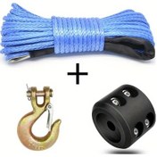 Resim Hightower Mavi 7700lbs Ağır Hizmet Çekme Halatı 50ft Atv Suv Utv Kanca 