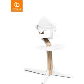 Resim Stokke Nomi Mama Sandalyesi Bebek Seti, White 