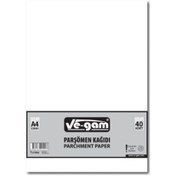 Resim A4 40 Parça Çizgisiz Parşömen Kağıdı 4915 