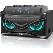 Resim Soaiy S68 Saat Kablosuz Bt 25w Hoparlör Çalar Saat Fm Radyo Mp3 Çalar Desteği Tf Kart U Disk Aux Girişi Mikrofonlu Led Dijital Ekran 