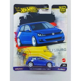 Resim Hot Wheels Premium Volkswagen Golf Mk7 World Tour 2024 Özel Model Araba 