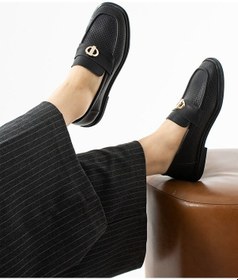 Resim Mirage Hakiki Deri Günlük Rahat Kadın Loafer Siyah 