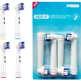 Resim 24 Adet 6 Takım 20p-yedek Çocuk Çocuk Diş Fırçası Kafaları Oral B Elektrikli Diş Fırçası Fit Advance Power Pro Sağlı 
