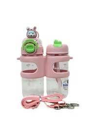 Resim Shotay Su Matarası 2 Bölmeli Tritan Pembe 900ml Pembe 