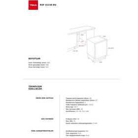 Resim Teka RSF 41150 BU 87 LT Ankastre Tezgahaltı Dondurucu 
