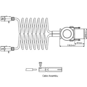 Resim Aksa Tır Dorse Elektrik Kablosu 7'li X 2 (3'lu) (Adaptör) (15 Bağlantılı) (4.5 MT) Pls Vidalı 