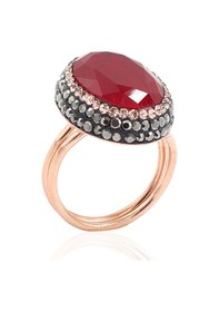 Resim Midyat Nurtaş Gümüş Yakut ve Swarovski Taşlı 925 Ayar Gümüş Üçlü Set 201022360 