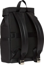 Resim Calvin Klein EMBOSSED WOVEN FLAP BACKPACK Erkek Siyah Sırt Çanta 