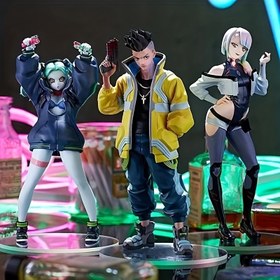 Resim Kiberpank Tarzı, Anime Oyun Karakteri Figürü PVC Masaüstü ve Araba Modeli Koleksiyonluk Süs, Noel Cadılar Bayramı Doğum Günü Hediyesi (18+) 