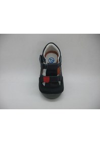 Resim Angelokids Perlina 01102 Doğal Deri Ortopedik Ilk Adım Ayakkabısı 18-21 (429131442) Lacivert - Siyah 
