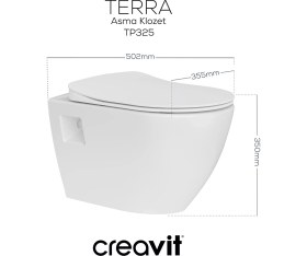 Resim Terra Duroplast Yavaş Kapanan Klozet Kapaklı Beyaz Set 