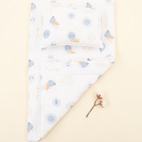 Resim Alt Açma Matı ve Yastık - Mavi Güneş 