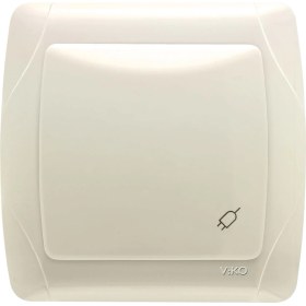 Resim Mena Rise Carmen Krem Kapaklı Topraklı Priz Çarpma Karşıtı 