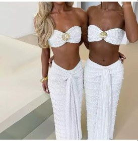 Resim Pink Life Beyaz Sydney Seashell Lace Etekli İkili Taklım Beyaz 