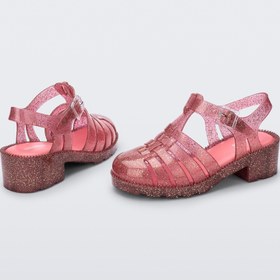 Resim Mini Melissa Possession Heel Infantil Simli Pembe Kız Çocuk Sandaleti | 28-35 Numara | Melflex® Vegan | İkonik Kokulu 