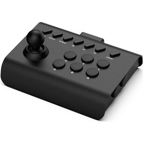 Resim Siyah İçilebilir Oyun Joystick 3 Bağlantı Modu Arcade Stick Denetleyici Ps4 Ps3 Pc İçin Hassas Hassas Destek Turbo Seri 