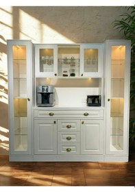 Resim Mikel Masalı Beyaz Kahve Köşesi Led Aydınlatmalı %100 Mdf 200 45 200 Çok Renkli 