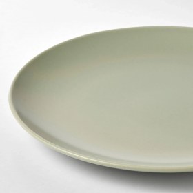 Resim IKEA 4 Adet Tabak Seti Mat Açık Yeşil Renk 26 Cm, 4 Adet, Stoneware Yuvarlak Tabak Seti 