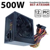 Resim Genel Markalar PowerBOOST 500W QUARK BST-ATX500R 12cm Fanlı Power Supply 