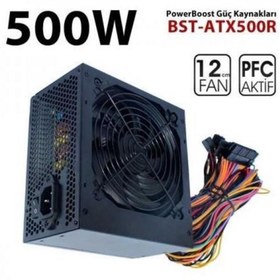 Resim Genel Markalar PowerBOOST 500W QUARK BST-ATX500R 12cm Fanlı Power Supply 