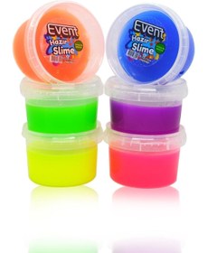 Resim Genel Markalar Event 6 Renk Neon Fosforlu Hazır Slime - Hazır Slaym Oyunu 6x170gr 