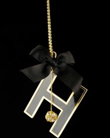 Resim TASARIM ARABAM ATİKE ELİF AKIN Gold Şeffaf Dikiz Süsü H Harf 