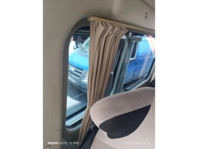 Resim Fiat Ducato 2006 Sonrası Uyumlu Raylı Oto Perde Takımı Bej-Krem 