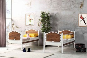 Resim Argimo İnci Baby Çocuk Genç Odası Ahşap Başlık Metal Ranza ve Karyola - 90x200 / Pembe 