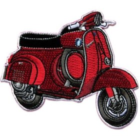 Resim Kumaş Patch Vespa Desenli Kırmızı / Vespıssımo 