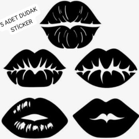 Resim 5 Li Set Dudak Işyeri Kuaför Makyaj Göz Yüz Sticker 