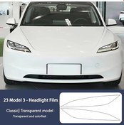 Resim Dashanshop Transparent Tesla Model 3 2023 Ön Far Ve Arka Far Koruma Filmi Çizilmeye Dayanıklı 