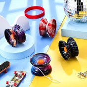 Resim 1 Adet Yüksek Hızlı Metal Yo-Yo & Döner Spinner - Canlı Mor, Kırmızı, Yeşil, Siyah | Dayanıklı, Ayrılabilir DIY Oyuncak Başlangıçlar İçin | Dış Mekan Eğlencesi ve Beceri Geliştirme için Mükemmel, Gençlerin Oyuncakları | Metalik Bitişli Oyuncak | Dayanıklı Demir Oyuncak, Harika Oyuncaklar 