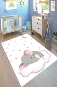 Resim Cotton Şönil Kaymaz Tabanlı Yıkanabilir Antibakteriyel Dijital Baskı Çocuk Halısı, CK-10026A-CTN-100X300 