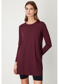 Resim On Kadın Uzun Kollu Basic Tunik 61421 Bordo Bordo 
