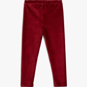 Resim Kız Bebek Basic Kadife Tayt Cep Detaylı Beli Lastikli 