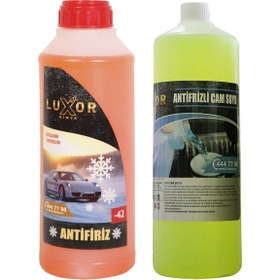 Resim Luxor Kimya Kimya 2li Set -22 Derece Antifrizli Cam Suyu 1 Lt Ve -42 Derece Turuncu Antifriz 1.5 Lt 