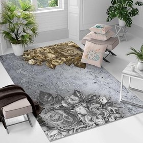 Resim Monnhein Yıkanabilir Halı ve Yolluk - Kaymaz Tabanlı Salon Halısı, Mutfak Halısı, Modern Dijital Baskı Tasarım (0205) 
