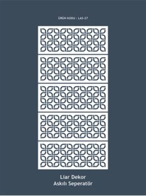 Resim Liar Dekor Liar Askılı Seperatör (Paravan) - LAS-27 - (100 cm x 210 cm) - (Beyaz) 