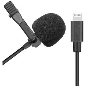 Resim Winex Apple Uyumlu iPhone Lightning Port Yaka Mikrofonu Siyah 