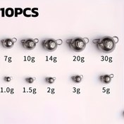Resim Balıkçılık ekipmanları için 10 adet yuvarlak kurşun batırıcı seti, dahilinde 2g/4g/6g/8g kurşun başlık ölçüleri 